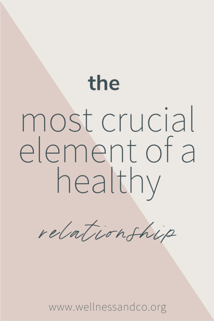 The Most Crucial Element of a Healthy Relationship | Are you looking to have the healthiest relationship possible? Get healthy in your couple or marital bond by starting with this key element. Cheers!